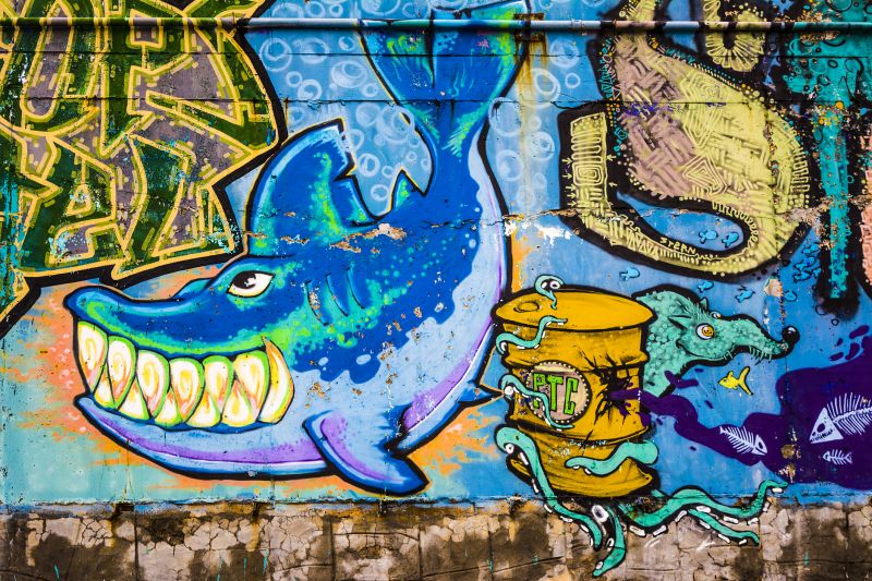 Vibrant Concrete Murals