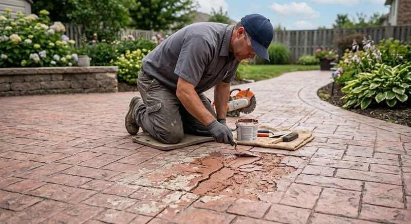 Decorative Concrete Repair in Jackson, MI