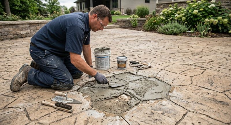 Decorative Concrete Repair in New Braunfels, TX